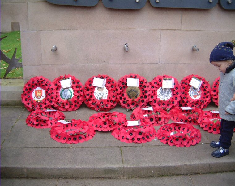 The War Memorial on Rememberance Sunday.